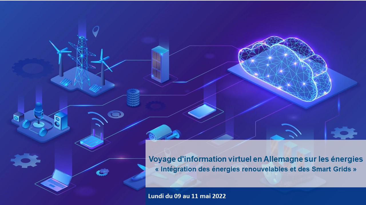 Lien de participation – Voyage d&rsquo;information virtuel en Allemagne sur les énergies « Intégration des énergies renouvelables et des Smart Grids »
